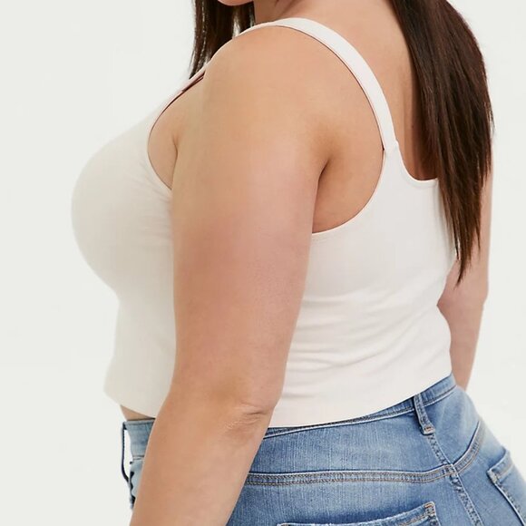 🆕 4X LIGHT PINK V-NECK CROP FOXY CAMI - Picture 3 of 4